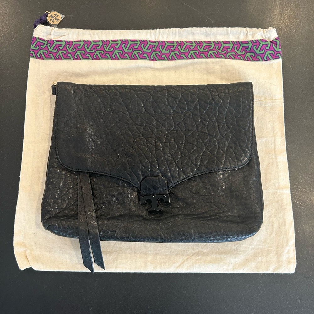 Tory Burch leather envelope clutch